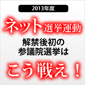 2013年度 ネット選挙運動解禁後初の参議院選挙は、こう戦え！